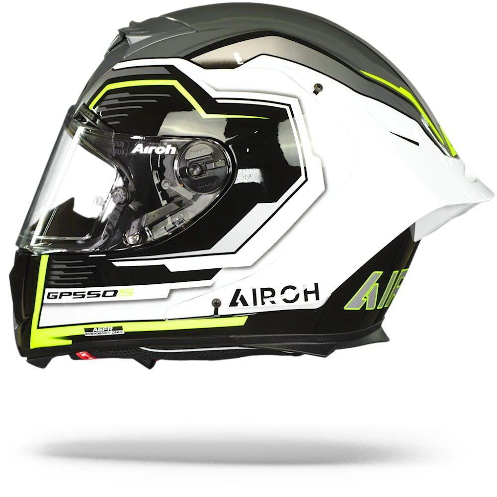 Airoh GP550 S Rush Wit Geel Glanzend Integraalhelm 5 Airoh GP550 S Rush Wit Geel Glanzend Integraalhelm - Afbeelding 5