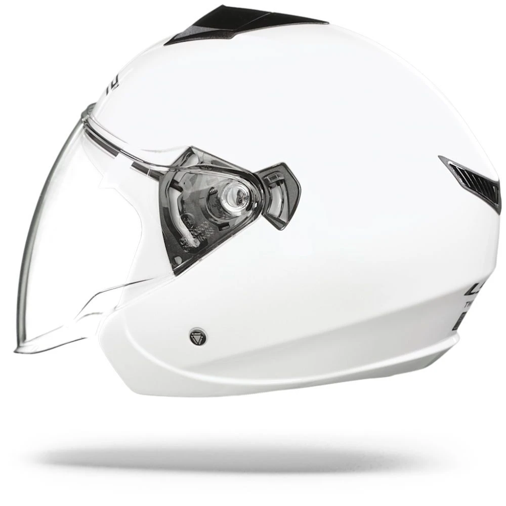 LS2 OF573 Twister II Single Mono Glanzend Wit Jethelm 3 LS2 OF573 Twister II Single Mono Glanzend Wit Jethelm - Afbeelding 3