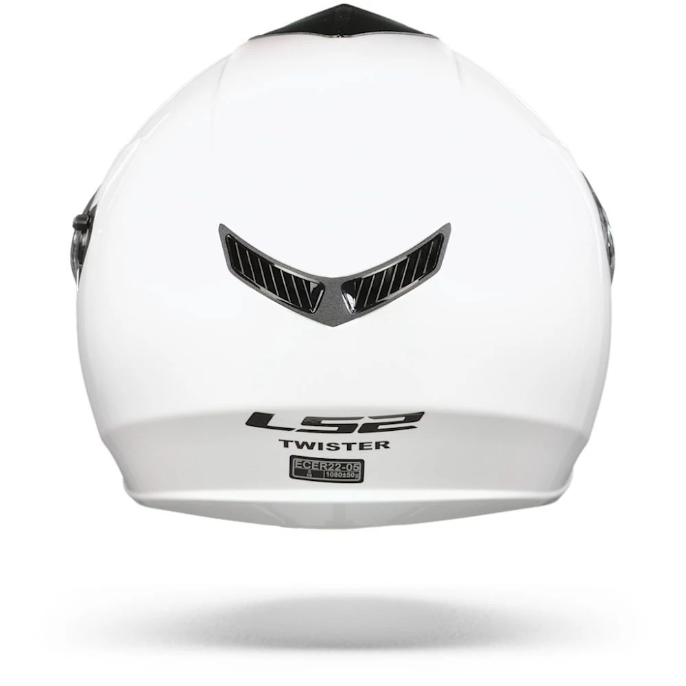 LS2 OF573 Twister II Single Mono Glanzend Wit Jethelm 2 LS2 OF573 Twister II Single Mono Glanzend Wit Jethelm - Afbeelding 2
