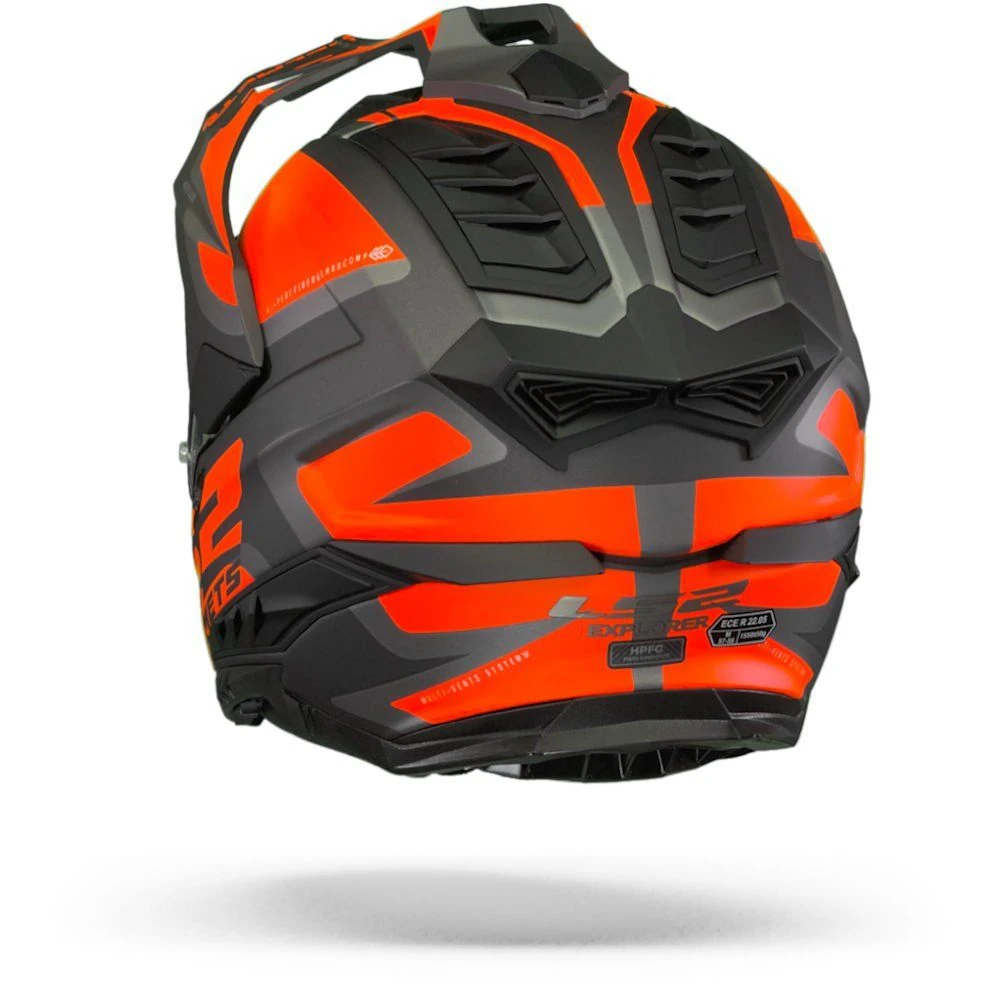 LS2 MX701 Explorer Alter Mat Zwart Fluo Oranje Adventure Helm 3 LS2 MX701 Explorer Alter Mat Zwart Fluo Oranje Adventure Helm - Afbeelding 3