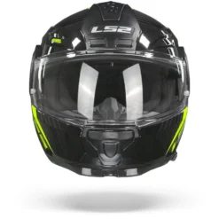 LS2 FF902 Scope Skid Zwart Hi-Vis Yellow Systeemhelm