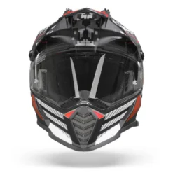 LS2 MX436 Pioneer Evo Saturn Mat Zwart Rood Adventure Helm -Motorfiets Uitrusting Winkel Ls2mx436pioneerevosaturnmattblackred.01