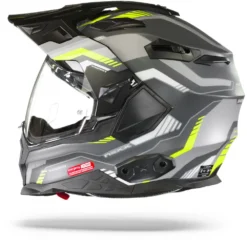 Nexx X.WED2 Columbus Grijs Neon Mat Adventure Helm -Motorfiets Uitrusting Winkel Nexx x wed 2 columbus grey neon mt.11