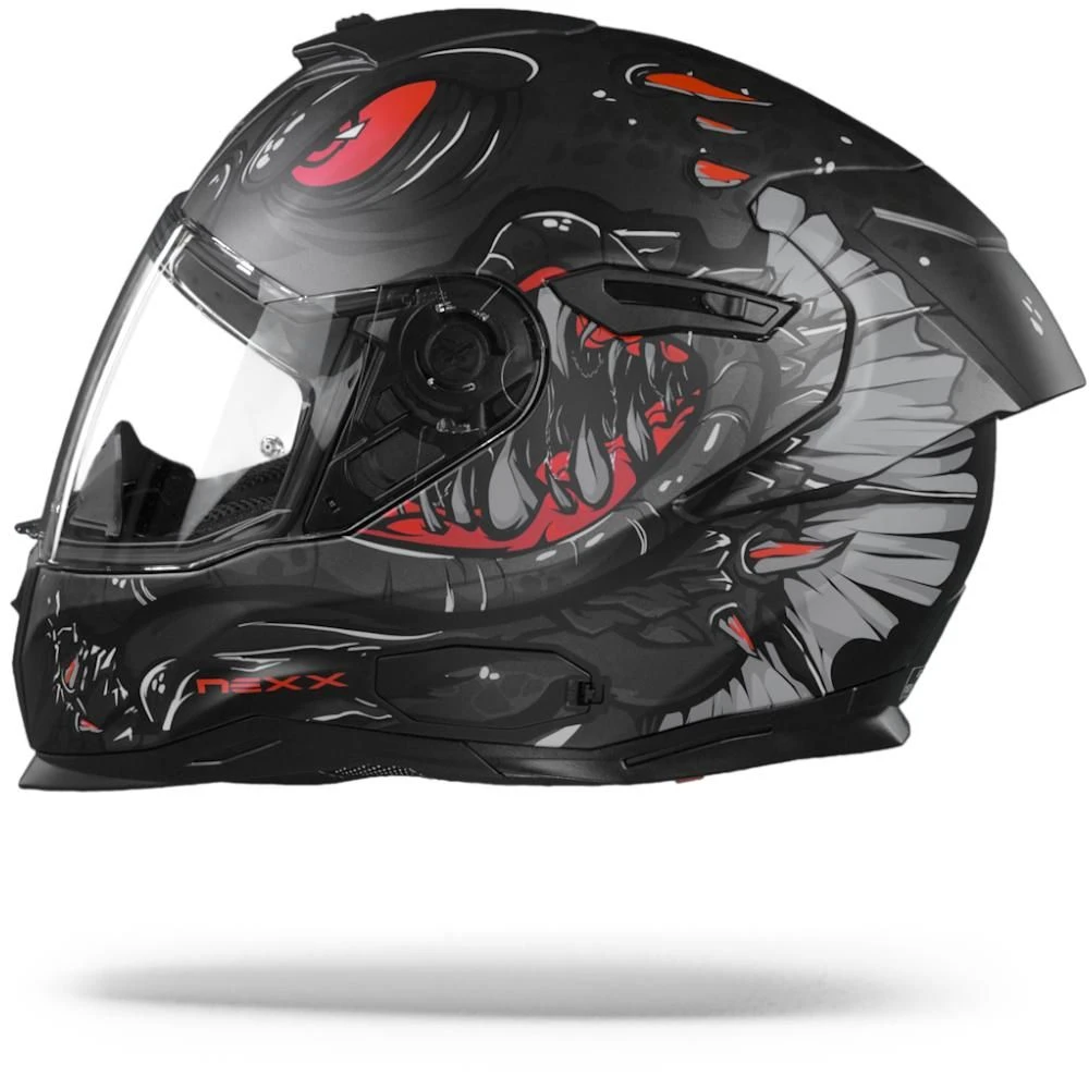 Nexx SX.100R Abisal Zwart Rood Mat Integraalhelm 5 Nexx SX.100R Abisal Zwart Rood Mat Integraalhelm - Afbeelding 5