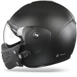 ROOF Roadster Iron Mat Zwart Zwart Jethelm 11 ROOF Roadster Iron Mat Zwart Zwart Jethelm -Motorfiets Uitrusting Winkel Roof roadster iron mat black black.11