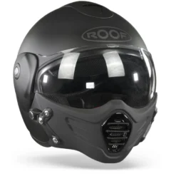 ROOF Roadster Iron Mat Zwart Zwart Jethelm 9 ROOF Roadster Iron Mat Zwart Zwart Jethelm -Motorfiets Uitrusting Winkel Roof roadster iron mat black black.35