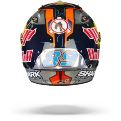 Shark Race-R Pro GP Martinator Signature Blauw Chrom Oranje BUO Integraalhelm -Motorfiets Uitrusting Winkel Shark race r pro gp martinator signature blue chrom orange buo.19