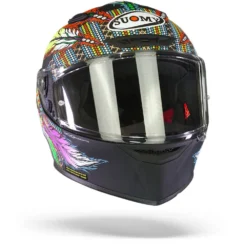 Suomy Track 1 Chieftain Multi Zwart Print Integraalhelm -Motorfiets Uitrusting Winkel Suomy track 1 chieftain multi black print.35