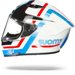 Suomy Track 1 Ninety Seven Wit Blauw Integraalhelm -Motorfiets Uitrusting Winkel Suomy track 1 ninety seven white blue.11