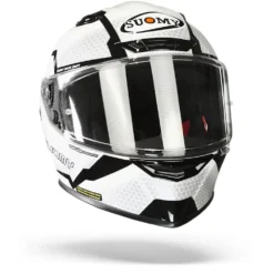 Suomy Track 1 Reaction Wit Zwart Integraalhelm -Motorfiets Uitrusting Winkel Suomy track 1 reaction white black.35