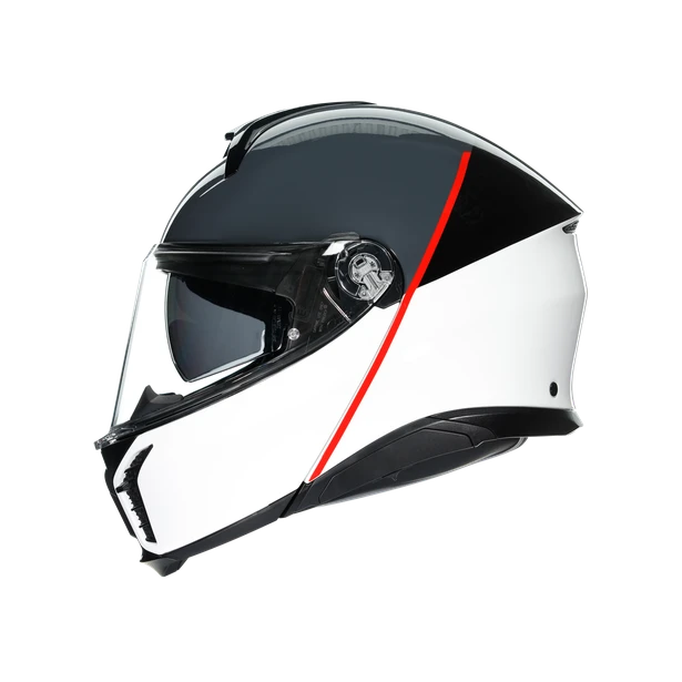 AGV Tourmodular Multi Mplk Balance Wit Grijs Rood Systeemhelm 4 AGV Tourmodular Multi Mplk Balance Wit Grijs Rood Systeemhelm - Afbeelding 4