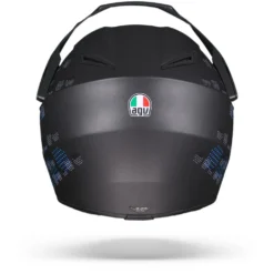 AGV AX9 Antartica Mat Zwart Blauw Adventure Helm