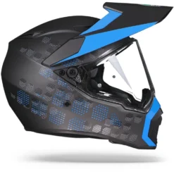AGV AX9 Antartica Mat Zwart Blauw Adventure Helm -Motorfiets Uitrusting Winkel agv ax9 antartica matt black cyan.29 1