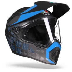AGV AX9 Antartica Mat Zwart Blauw Adventure Helm -Motorfiets Uitrusting Winkel agv ax9 antartica matt black cyan.33 1