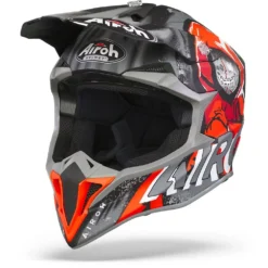 Airoh Wraap Alien Zwart Rood Crosshelm -Motorfiets Uitrusting Winkel airoh wraap alien black red frontpage