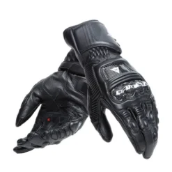 Dainese Druid 4 Zwart Zwart Charcoal Grijs -Motorfiets Uitrusting Winkel dainese druid 4 leather gloves black black charcoal gray 1