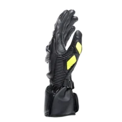 Dainese Druid 4 Leather Gloves Black Charcoal Gray Fluo Yellow -Motorfiets Uitrusting Winkel dainese druid 4 leather gloves black charcoal gray fluo yellow 1