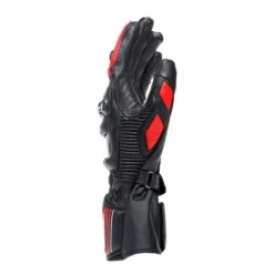 Dainese Druid 4 Leather Gloves Black Lava Red White -Motorfiets Uitrusting Winkel dainese druid 4 leather gloves black lava red white 3