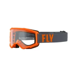 FLY Racing Focus Goggle Grey Orange Clear Lens