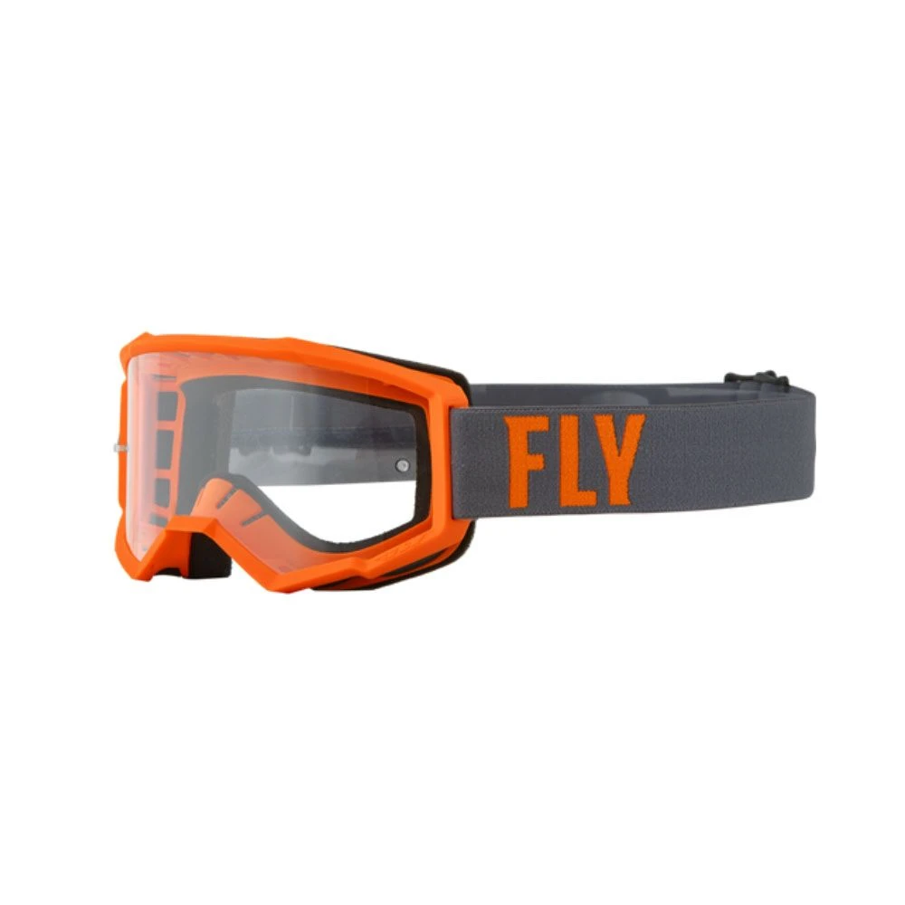 FLY Racing Focus Goggle Grey Orange Clear Lens 1 FLY Racing Focus Goggle Grey Orange Clear Lens