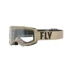 FLY Racing Focus Goggle Khaki Brown Clear Lens