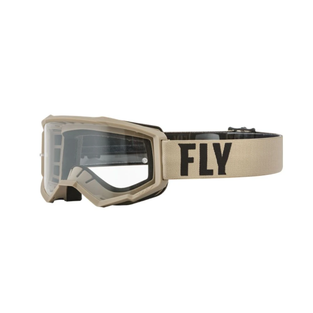 FLY Racing Focus Goggle Khaki Brown Clear Lens 1 FLY Racing Focus Goggle Khaki Brown Clear Lens