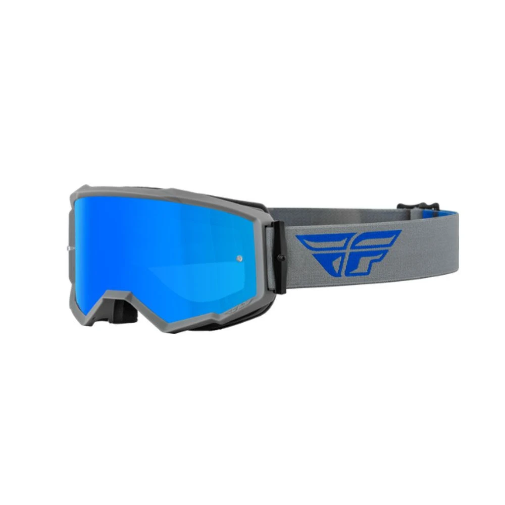FLY Racing Zone Goggle Grey Blue W Sky Blue Mirror Smoke Lens 1 FLY Racing Zone Goggle Grey Blue W Sky Blue Mirror Smoke Lens