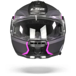 LS2 FF902 Scope Arch Mat Titanium Roze Systeemhelm