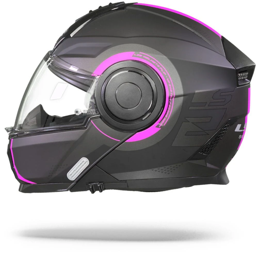 LS2 FF902 Scope Arch Mat Titanium Roze Systeemhelm 2 LS2 FF902 Scope Arch Mat Titanium Roze Systeemhelm - Afbeelding 2