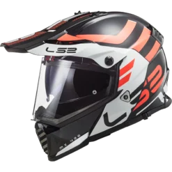 LS2 MX436 Pioneer Evo Adventurer Zwart Wit Adventure Helm