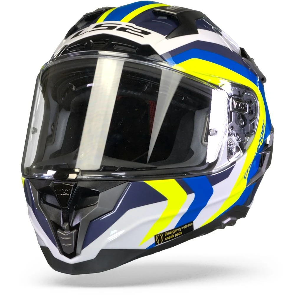 LS2 FF327 Challenger Galactic Glans Wit Geel Blauw Integraalhelm 1 LS2 FF327 Challenger Galactic Glans Wit Geel Blauw Integraalhelm