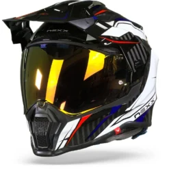 Nexx X.WRL Atika Wit Rood Adventure Helm -Motorfiets Uitrusting Winkel nexx x wrl atika white red frontpage