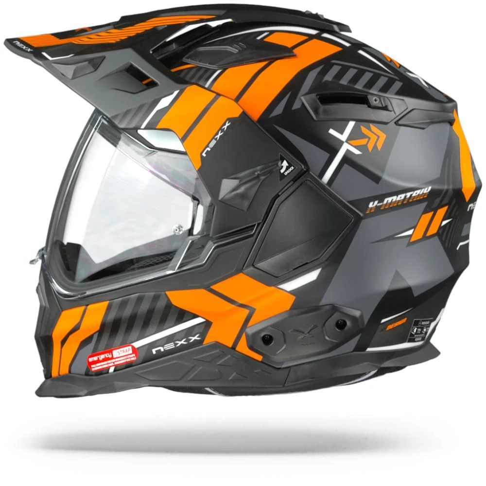 Nexx X.WED2 Wild Country Zwart Oranje Mat Adventure Helm 3 Nexx X.WED2 Wild Country Zwart Oranje Mat Adventure Helm - Afbeelding 3