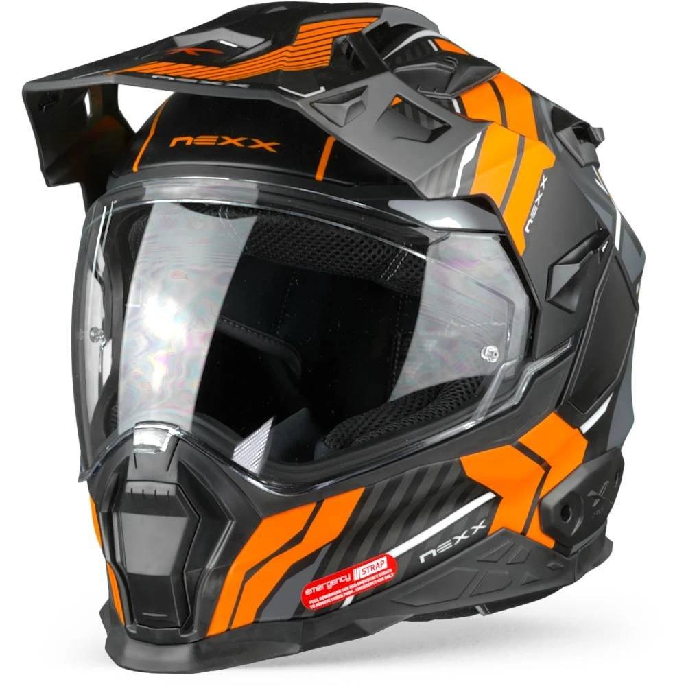 Nexx X.WED2 Wild Country Zwart Oranje Mat Adventure Helm 4 Nexx X.WED2 Wild Country Zwart Oranje Mat Adventure Helm - Afbeelding 4