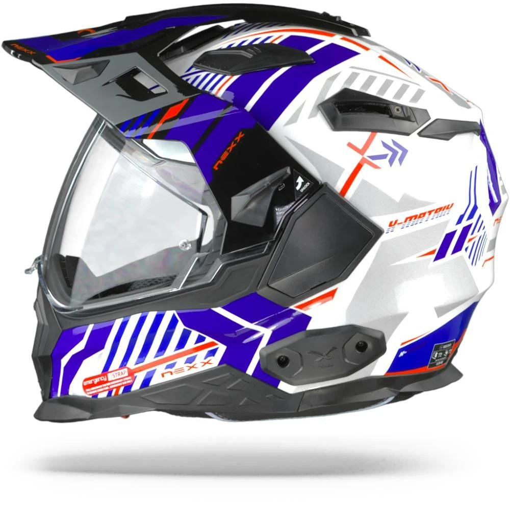 Nexx X.WED2 Wild Country Wit Blauw Adventure Helm 6 Nexx X.WED2 Wild Country Wit Blauw Adventure Helm - Afbeelding 6