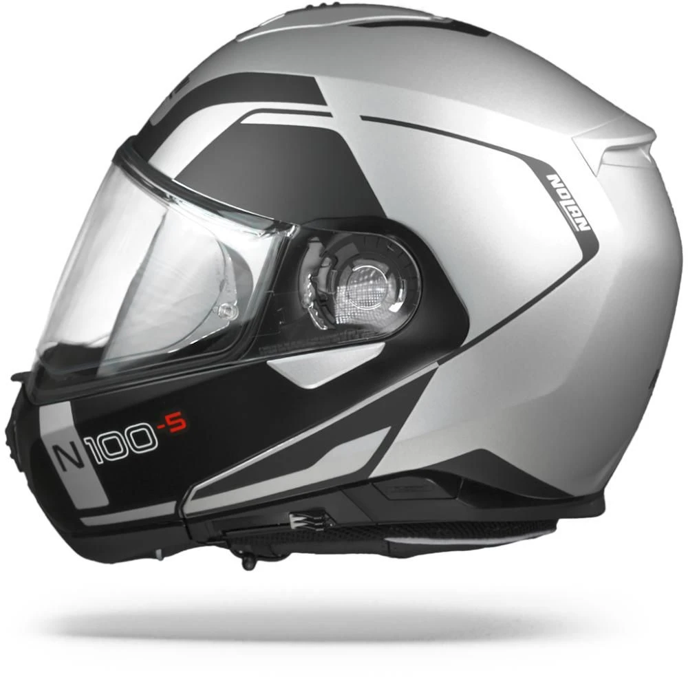 Nolan N100-5 Consistency Flat Zilver N-Com 021 Systeemhelm