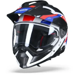 Nolan N70-2 X Grandes Alpes 26 Metal Wit Blauw Rood Multihelm -Motorfiets Uitrusting Winkel nolan n70 2 x grandes alpes 026.04 1