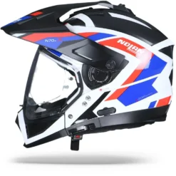 Nolan N70-2 X Grandes Alpes 26 Metal Wit Blauw Rood Multihelm -Motorfiets Uitrusting Winkel nolan n70 2 x grandes alpes 026.10 1