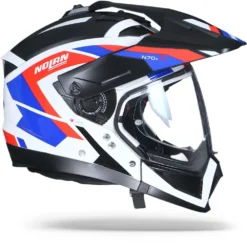 Nolan N70-2 X Grandes Alpes 26 Metal Wit Blauw Rood Multihelm -Motorfiets Uitrusting Winkel nolan n70 2 x grandes alpes 026.29 1
