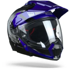 Nolan N70-2 X Decurio 32 Flat Zwart Blauw Zilver Antraciet Multihelm