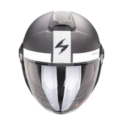 Scorpion Exo-City II Short Mat Zilver Wit Jethelm 5 Scorpion Exo-City II Short Mat Zilver Wit Jethelm -Motorfiets Uitrusting Winkel product foto 2 2 1