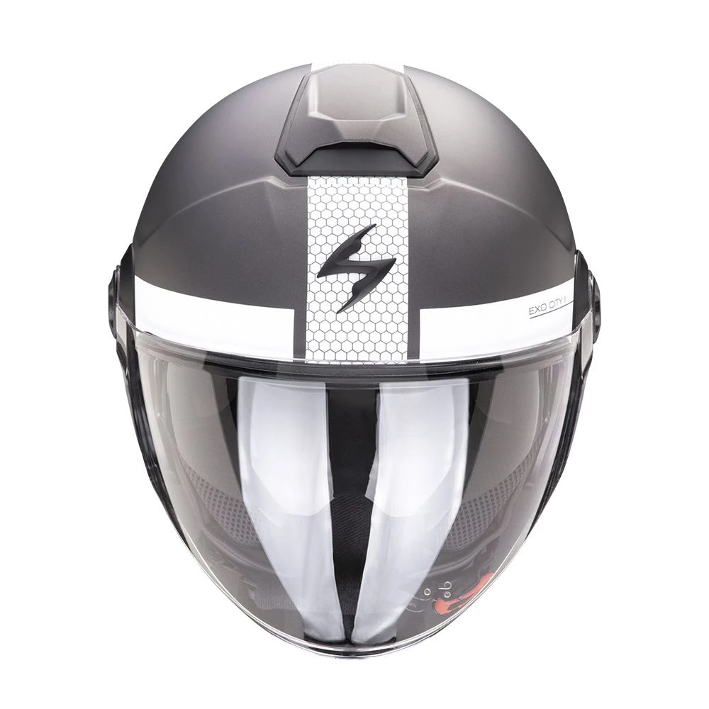 Scorpion Exo-City II Short Mat Zilver Wit Jethelm 3 Scorpion Exo-City II Short Mat Zilver Wit Jethelm - Afbeelding 3