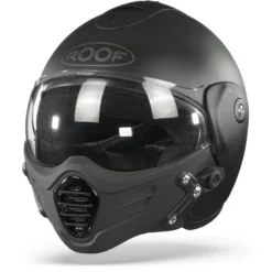ROOF Roadster Iron Mat Zwart Zwart Jethelm 8 ROOF Roadster Iron Mat Zwart Zwart Jethelm -Motorfiets Uitrusting Winkel roof roadster iron mat black black frontpage