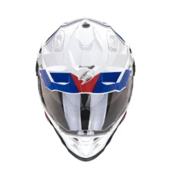 Scorpion Adf-9000 Air Desert Wit-Blauw-Rood Adventure Helm -Motorfiets Uitrusting Winkel scorpion adf 9000 air desert white blue red 3