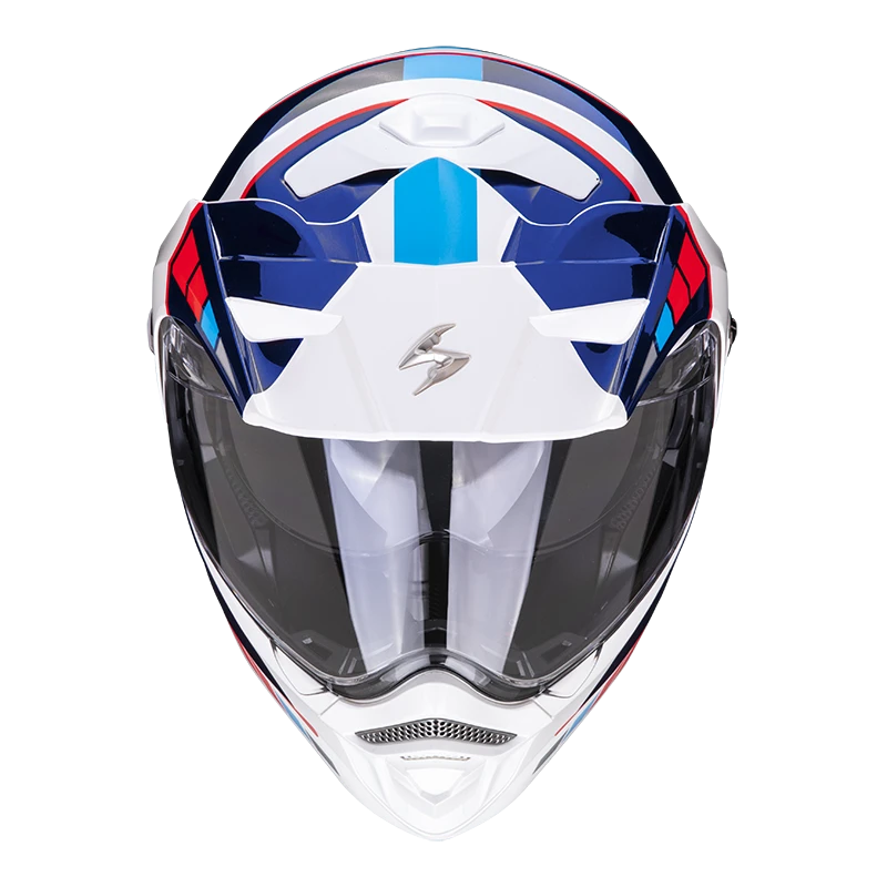Scorpion ADX-2 Camino Pearl Wit-Blauw-Rood Adventure Helm 1 Scorpion ADX-2 Camino Pearl Wit-Blauw-Rood Adventure Helm