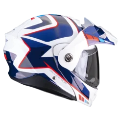 Scorpion ADX-2 Camino Pearl Wit-Blauw-Rood Adventure Helm 5 Scorpion ADX-2 Camino Pearl Wit-Blauw-Rood Adventure Helm -Motorfiets Uitrusting Winkel scorpion adx 2 camino pearl white blue red 2
