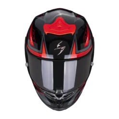 Scorpion Exo-R1 Evo Air Gaz Metaal Zwart-Rood Integraalhelm -Motorfiets Uitrusting Winkel scorpion exo r1 evo air gaz metal black red 2