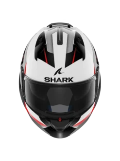 Shark Evo ES Kryd Wit Zwart Rood WKR Systeemhelm -Motorfiets Uitrusting Winkel shark evo es kryd white black red wkr 3
