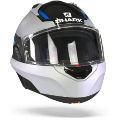 Shark Evo GT Sean Zwart Zilver Blauw KSB Systeemhelm -Motorfiets Uitrusting Winkel shark evo gt sean black silver blue ksb.35