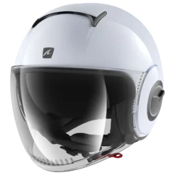 Shark Nano Blank Wit Zilver Glanzend W01 Jethelm